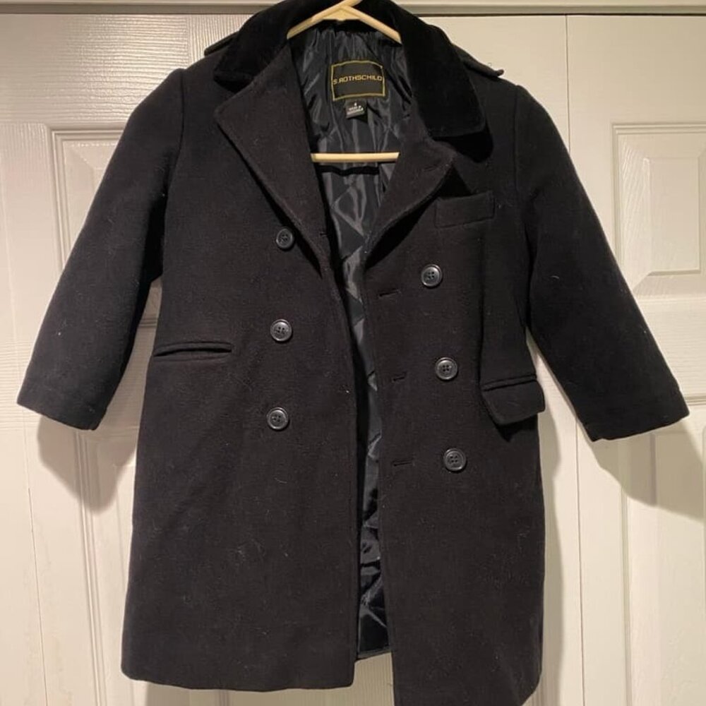 Black Toddler Pea Coat
